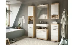 Badmöbel-Set SCHLOONSEE, 5 teilig, bestehend aus: Hochschrank, WBU, Spiegelschrank, Unterschrank, Hängeschrank Schloonsee