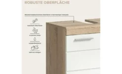 Badmöbel-Set SCHLOONSEE, 5 teilig, bestehend aus: Hochschrank, WBU, Spiegelschrank, Unterschrank, Hängeschrank Schloonsee