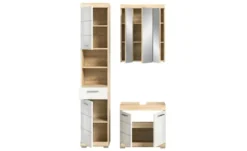 Badmöbel-Set SCHLOONSEE, 3 teilig, bestehend aus: Hochschrank, Waschbeckenunterschrank, Spiegelschrank Schloonsee