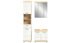 Badmöbel-Set SCHLOONSEE, 4 teilig, bestehend aus: Waschbeckenunterschrank, Spiegelschrank, Unterschrank, Hängeschrank Schloonsee