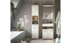 Badmöbel-Set SCHLOONSEE, 4 teilig, bestehend aus: Waschbeckenunterschrank, Spiegelschrank, Unterschrank, Hängeschrank Schloonsee