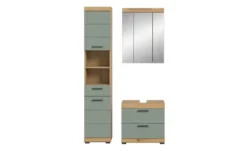 Badmöbel-Set SCHLOONSEE, 3 teilig, bestehend aus: Hochschrank, Waschbeckenunterschrank, Spiegelschrank, Hochschrank, Waschbeckenunterschrank, Spiegelschrank Schloonsee