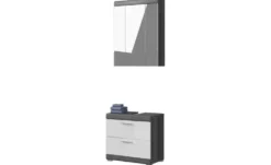 Badmöbel-Set SCHLOONSEE, 2 tlg., bestehend aus: Waschbeckenunterschrank, Spiegelschrank, in verschiedenen Farben erhältlich, Badmöbel, Kombination, Badezimmer Schloonsee