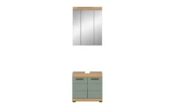 Badmöbel-Set SCHLOONSEE, 2 tlg., bestehend aus: Waschbeckenunterschrank, Spiegelschrank, in verschiedenen Farben erhältlich, Badmöbel, Kombination, Badezimmer Schloonsee