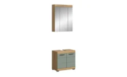 Badmöbel-Set SCHLOONSEE, 2 tlg., bestehend aus: Waschbeckenunterschrank, Spiegelschrank, in verschiedenen Farben erhältlich, Badmöbel, Kombination, Badezimmer Schloonsee