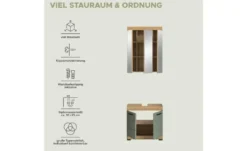 Badmöbel-Set SCHLOONSEE, 2 tlg., bestehend aus: Waschbeckenunterschrank, Spiegelschrank, in verschiedenen Farben erhältlich, Badmöbel, Kombination, Badezimmer Schloonsee