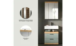 Badmöbel-Set SCHLOONSEE, 2 tlg., bestehend aus: Waschbeckenunterschrank, Spiegelschrank, in verschiedenen Farben erhältlich, Badmöbel, Kombination, Badezimmer Schloonsee