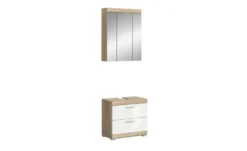 Badmöbel-Set SCHLOONSEE, 2 tlg., bestehend aus: Waschbeckenunterschrank, Spiegelschrank, in verschiedenen Farben erhältlich, Badmöbel, Kombination, Badezimmer Schloonsee