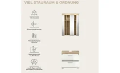 Badmöbel-Set SCHLOONSEE, 2 tlg., bestehend aus: Waschbeckenunterschrank, Spiegelschrank, in verschiedenen Farben erhältlich, Badmöbel, Kombination, Badezimmer Schloonsee
