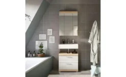 Badmöbel-Set SCHLOONSEE, 2 tlg., bestehend aus: Waschbeckenunterschrank, Spiegelschrank, in verschiedenen Farben erhältlich, Badmöbel, Kombination, Badezimmer Schloonsee