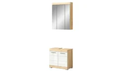Badmöbel-Set SCHLOONSEE, 2 tlg., bestehend aus: Waschbeckenunterschrank, Spiegelschrank, in verschiedenen Farben erhältlich, Badmöbel, Kombination, Badezimmer Schloonsee