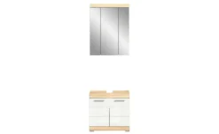 Badmöbel-Set SCHLOONSEE, 2 tlg., bestehend aus: Waschbeckenunterschrank, Spiegelschrank, in verschiedenen Farben erhältlich, Badmöbel, Kombination, Badezimmer Schloonsee
