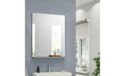Badspiegel SCHLOONSEE, Breite 60cm, 1 Ablageboden, hochwertiges Spiegelglas, in verschiedenen Farben erhältlich, Badmöbel, Spiegel, Badezimmer Schloonsee