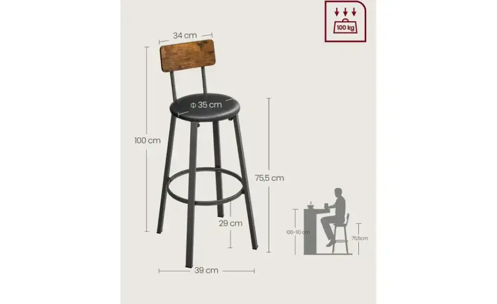 Barhocker 2er-Set