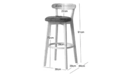Barhocker 2er-Set Tabvitoria