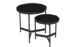 Beistelltisch 2er Set Black Smooth