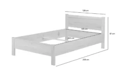Bettgestell 120x200 - Eiche (Optik) Arne