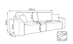 Big Sofa mit Schlaffunktion Henna