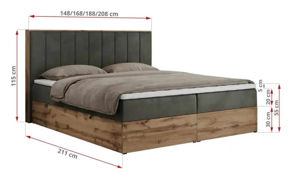 Boxbett mit Bettkasten Bellissimo
