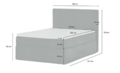 Boxi Boxspringbett 140 x 200 cm Boxi Classic