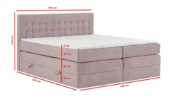 Boxspringbett mit Bettkasten Barcelona