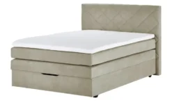 Boxspringbett mit Bettkasten und Topper, Beige Princess