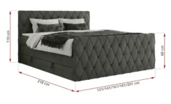 Boxspringbett mit Bettkasten Miren King Duo