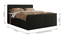 Boxspringbett mit Bettkasten Paris King Duo