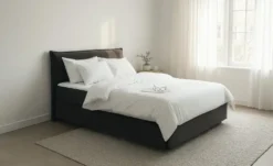 Boxspringbett 140x200 in anthrazit Lunor
