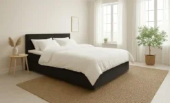 Boxspringbett 140x200 in anthrazit Elin