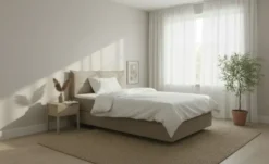 Boxspringbett 120x200 in beige Lunor