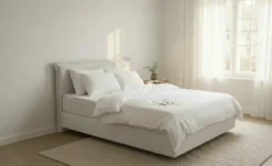 Boxspringbett 120x200 in creme Lunor