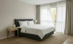 Boxspringbett 140x200 in dunkelgrau Lunor