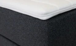 Boxspringbett 140x200 in dunkelgrau Elin