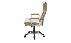 Chefsessel beige & weiß Weißach 2