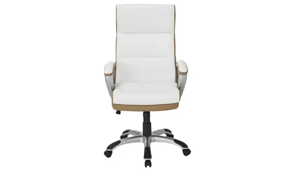 Chefsessel beige & weiß Weißach 2