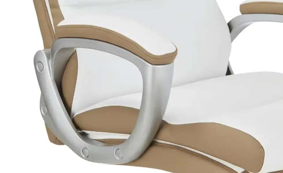 Chefsessel beige & weiß Weißach 2