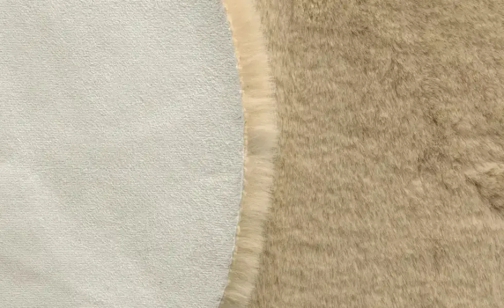 como Kunstfell mit weichem Rücken Doppelfell Bunny-Soft