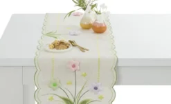 como Tischläufer 3D-Blume