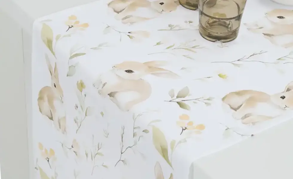 como Tischläufer Osterhäschen