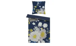 como Satin Wende-Bettwäsche Blue Rose