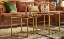 Couchtisch, 2er-Set aus Massivholz Calatria