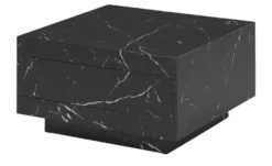 Couchtisch in Marmor-Optik schwarz Ortyga