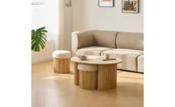 Couchtisch und 2 Hocker
