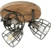 Deckenleuchte, 3-flammig, Holz/Metall Frame