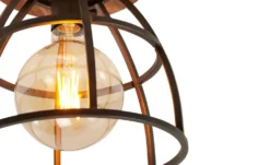 Deckenleuchte, 1-flammig Metall schwarz Frame
