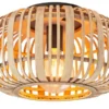 Deckenleuchte, 1-flammig. Rattanschirm `klein`
