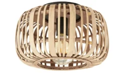 Deckenleuchte, 1-flammig. Rattanschirm `klein`
