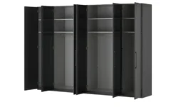 Drehtürenschrank 300 cm mit Glastüren Uma
