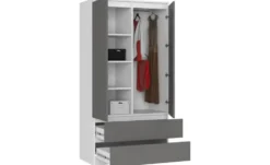 Drehtürenschrank mit 2 Schubladen Oda
